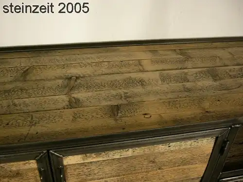 Anrichte Sideboard Ladentheke Eisen Holz Metall Industrie Design um 1940 Jhd.