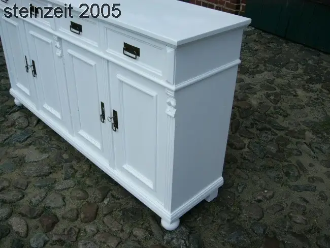 Anrichte Sideboard massiv weiß Raumteiler Theke Pult Kommode 1