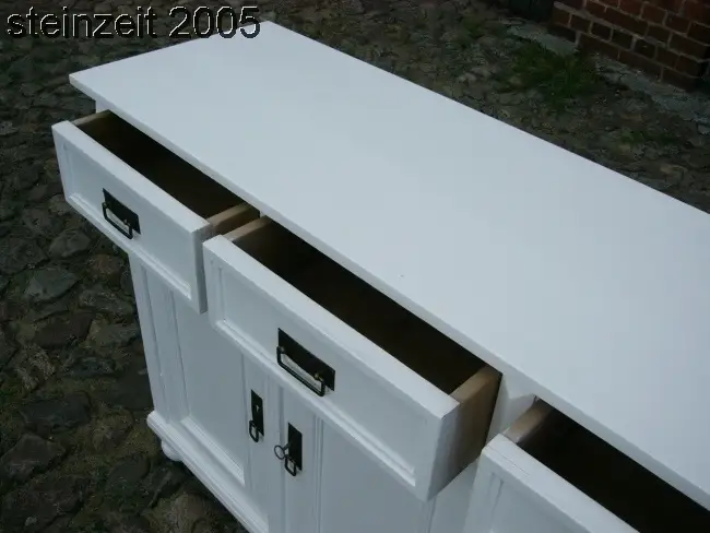 Anrichte Sideboard massiv weiß Raumteiler Theke Pult Kommode 10