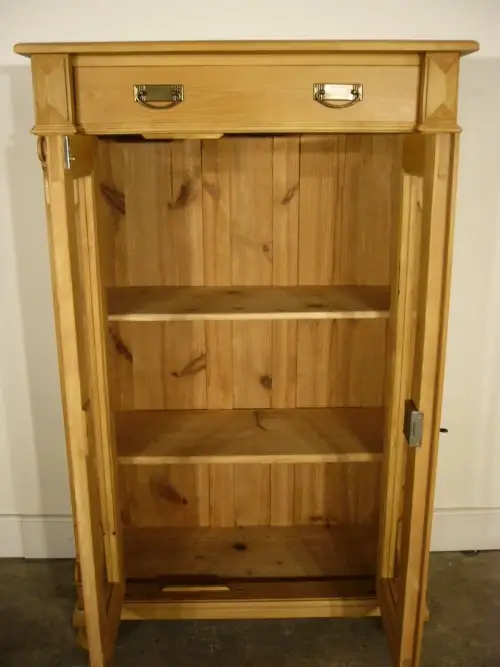 Vertiko Weichholz Gründerzeit antik Vitrine Glas Schrank um 1900 7
