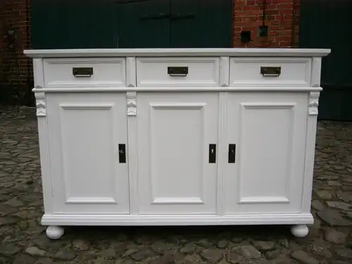 Anrichte Sideboard weiß im Landhaus Stil massiv Kommode