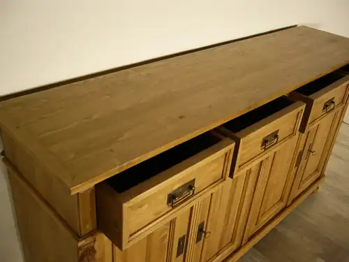 Anrichte Sideboard Weichholz Schrank Ladentheke Highboard im Gründerzeit Stil