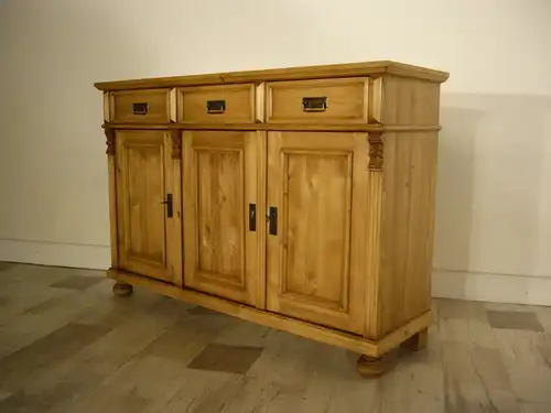 Anrichte Weichholz Kommode Sideboard Theke Raumteiler Theke im Gründerzeit Stil