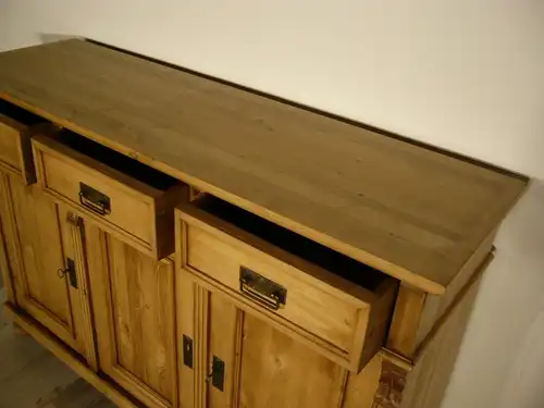 Anrichte Weichholz Kommode Sideboard Theke Raumteiler Theke im Gründerzeit Stil