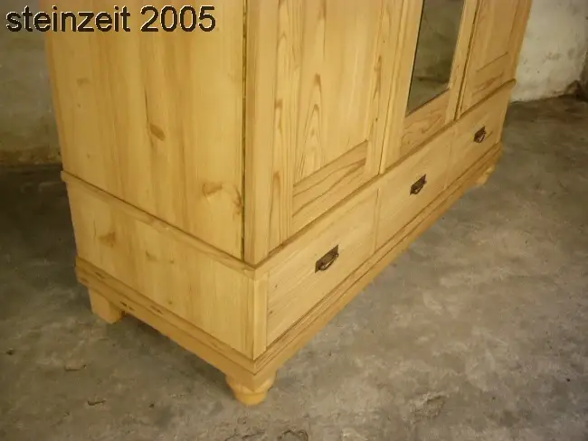 Schrank Jugendstil antik 3 türig Weichholz zerlegbar mit Spiegel um 1900 Jhd. 20