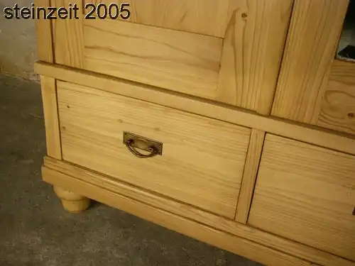 Schrank Jugendstil antik 3 türig Weichholz zerlegbar mit Spiegel um 1900 Jhd.