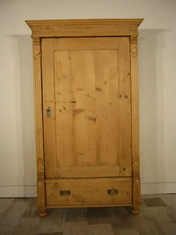 Schrank antik Kasten 1 türig Weichholz Gründerzeit um 1900 Jhd. 0