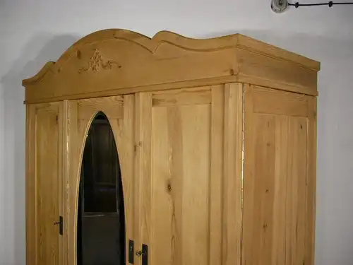 Schrank Jugendstil antik zerlegbar 3 türig Weichholz um 1900 Jhd.