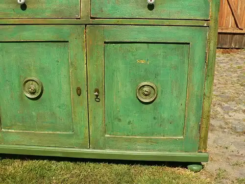 Kommode Jugendstil grün antik in Original Farbe restauriert um 1900 Jhd.