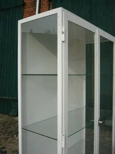 Vitrine Eisen antik 30er Jahre restauriert Arztvitrine Industrie Design