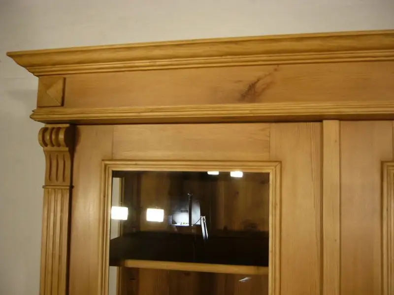 Vitrine Weichholz Gründerzeit antik 3 seitig verglast um 1900 Jhd. 4