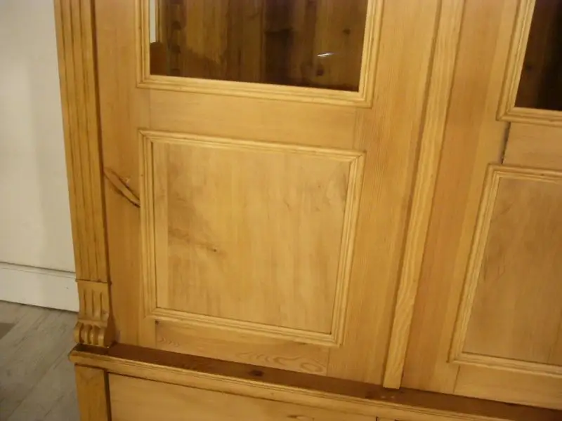 Vitrine Weichholz Gründerzeit antik 3 seitig verglast um 1900 Jhd. 6