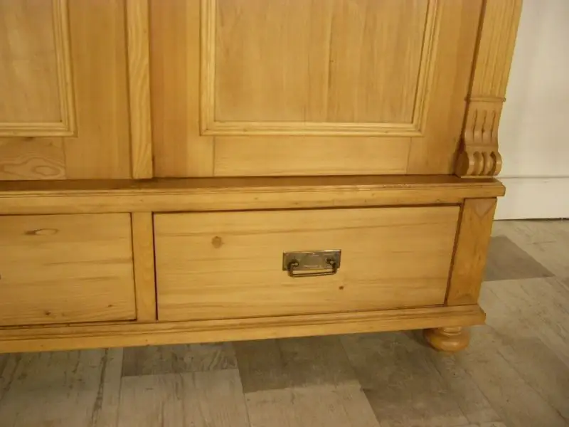 Vitrine Weichholz Gründerzeit antik 3 seitig verglast um 1900 Jhd. 8