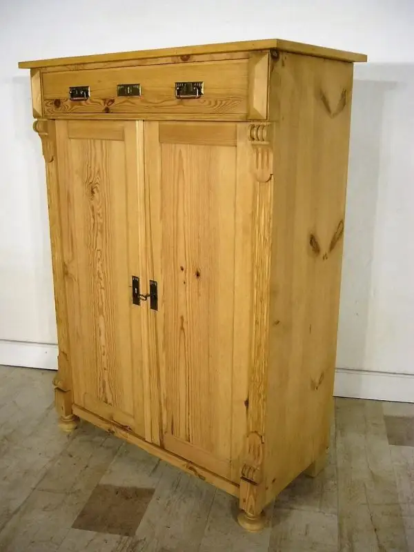 Vertiko Gründerzeit antik Schrank Kommode Weichholz um 1900 Jhd. 7