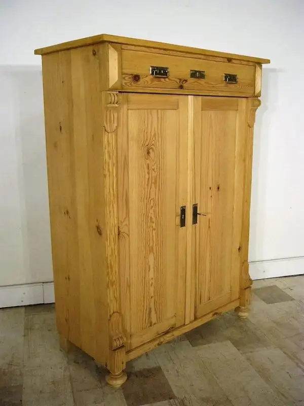 Vertiko Gründerzeit antik Schrank Kommode Weichholz um 1900 Jhd. 8