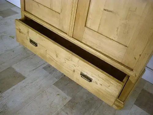 Schrank Jugendstil Weichholz Bleiglas antik um 1900 Jhd.