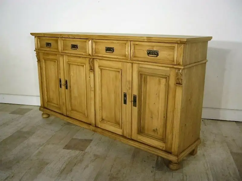 Anrichte Raumteiler Weichholz massiv Sideboard Kommode Gründerzeit Stil 10