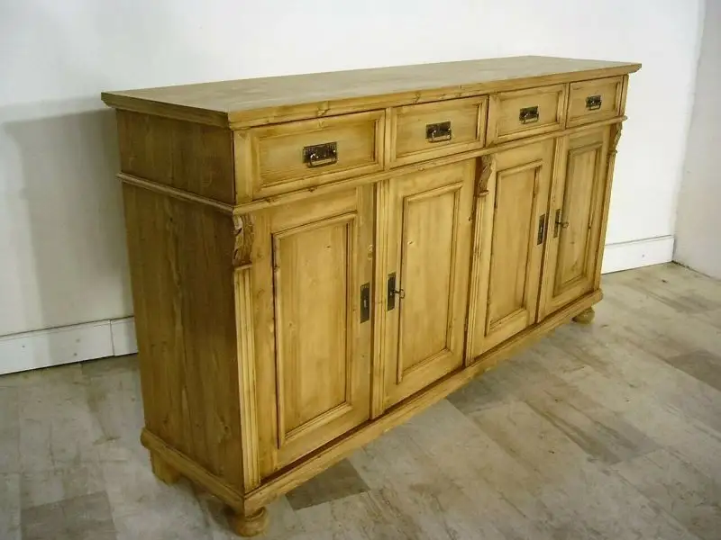 Anrichte Raumteiler Weichholz massiv Sideboard Kommode Gründerzeit Stil 11