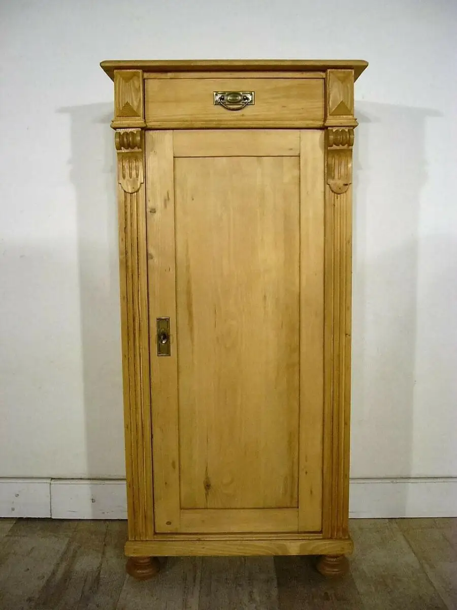 Vertiko Weichholz antik schmal Gründerzeit Schrank um 1900 Jhd. 0