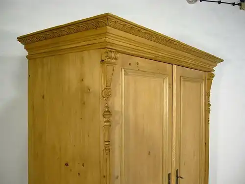 Schrank Gründerzeit antik Weichholz Fassadenschrank um 1900 Jhd.