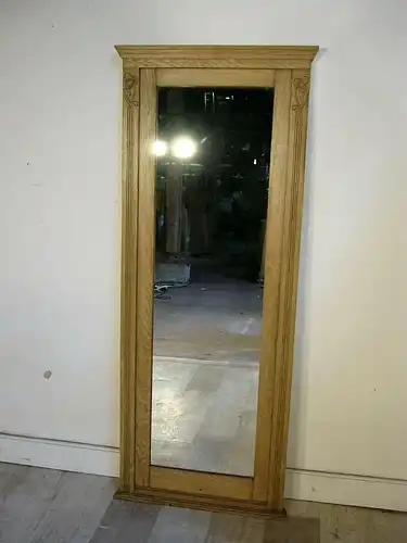 Spiegel groß Eiche Jugendstil Standspiegel antik restauriert um 1900 Jhd.