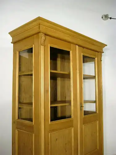 Vitrine Jugendstil Weichholz antik Glas Schrank um 1900 Jhd.