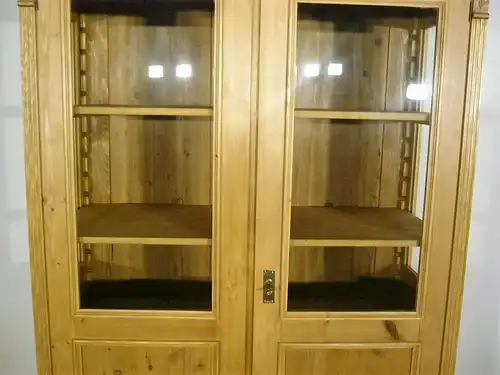 Vitrine Jugendstil Weichholz antik 2/3 verglast um 1900 Jhd.