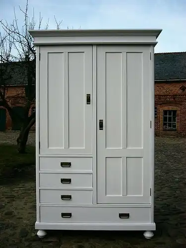 Jugendstil Schrank weiß antik Super praktisch um 1900 Jhd.
