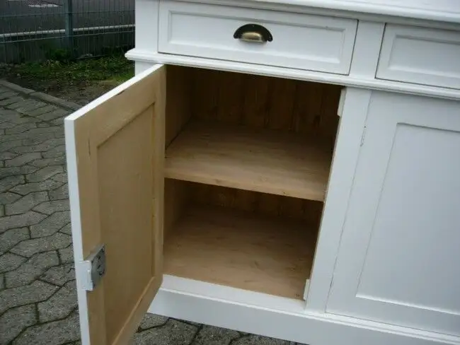 Vitrine Ladenvitrine Verkaufsschrank Glas Schrank Landhaus weiß 10