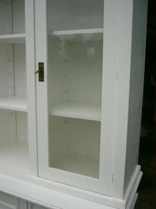 Vitrine Ladenvitrine Verkaufsschrank Glas Schrank Landhaus weiß 4