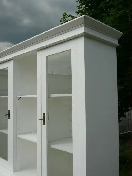 Vitrine Verkaufsvitrine Glas Schrank Sammlervitrine Landhaus 3