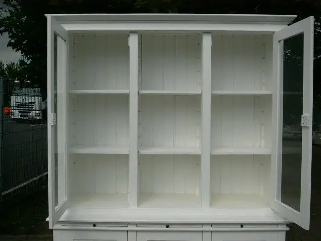 Vitrine Verkaufsvitrine Glas Schrank Sammlervitrine Landhaus 8