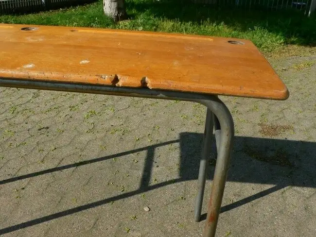Schultisch Frankreich Schreibpult Paris 50er Jahre Schule - sehr selten 2