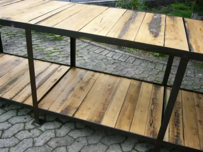 Tisch Industrie Design original um 1930 Packtisch 3 Meter lang einmalig Eisen 10