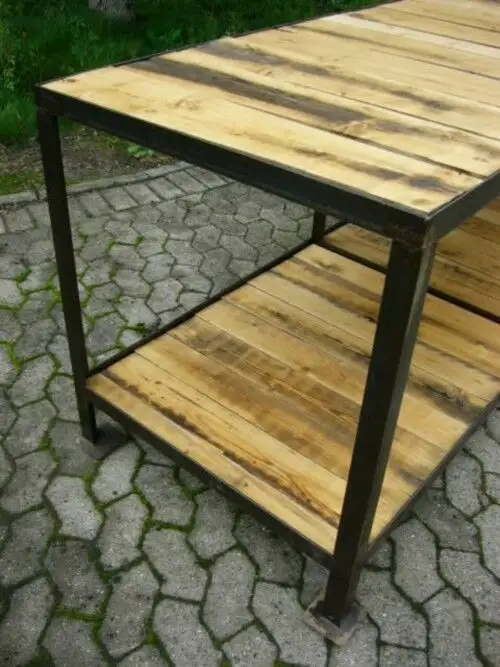 Tisch Industrie Design original um 1930 Packtisch 3 Meter lang einmalig Eisen 7