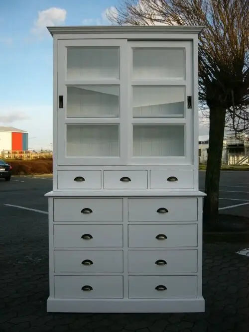 Vitrine Apothekerkommode im Shabby Chic Look Landhaus 0