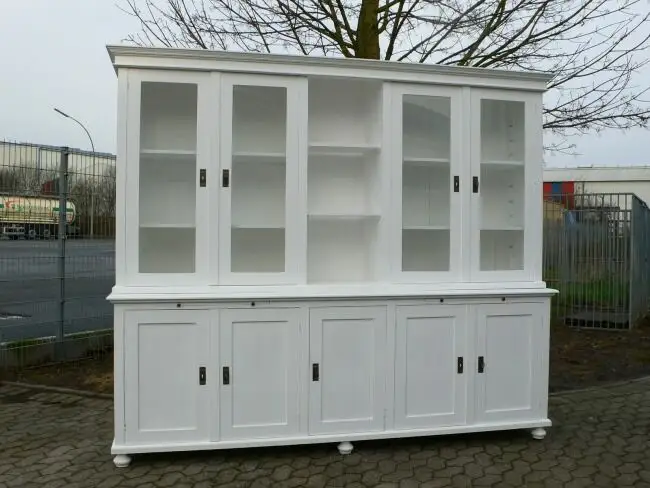 Ladenvitrine Ladenwand Vitrine Verkaufsvitrine weiß 250 cm lang 0