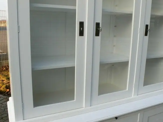 Ladenvitrine Ladenwand Vitrine Vitrinenschrank Schrank weiß 7