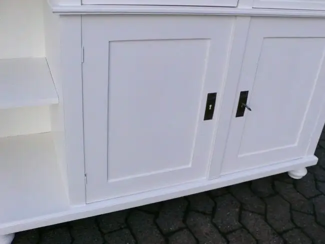 Ladenwand Laden Vitrine in weiß 250cm lang Verkaufswand Verkaufsschrank 8