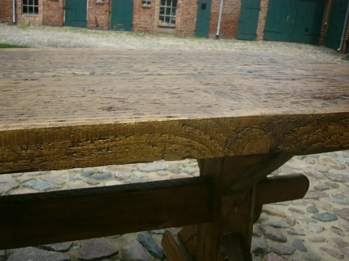 Tisch Klostertisch antik sehr selten Weichholz lang restauriert um 1850 Jhd. 2