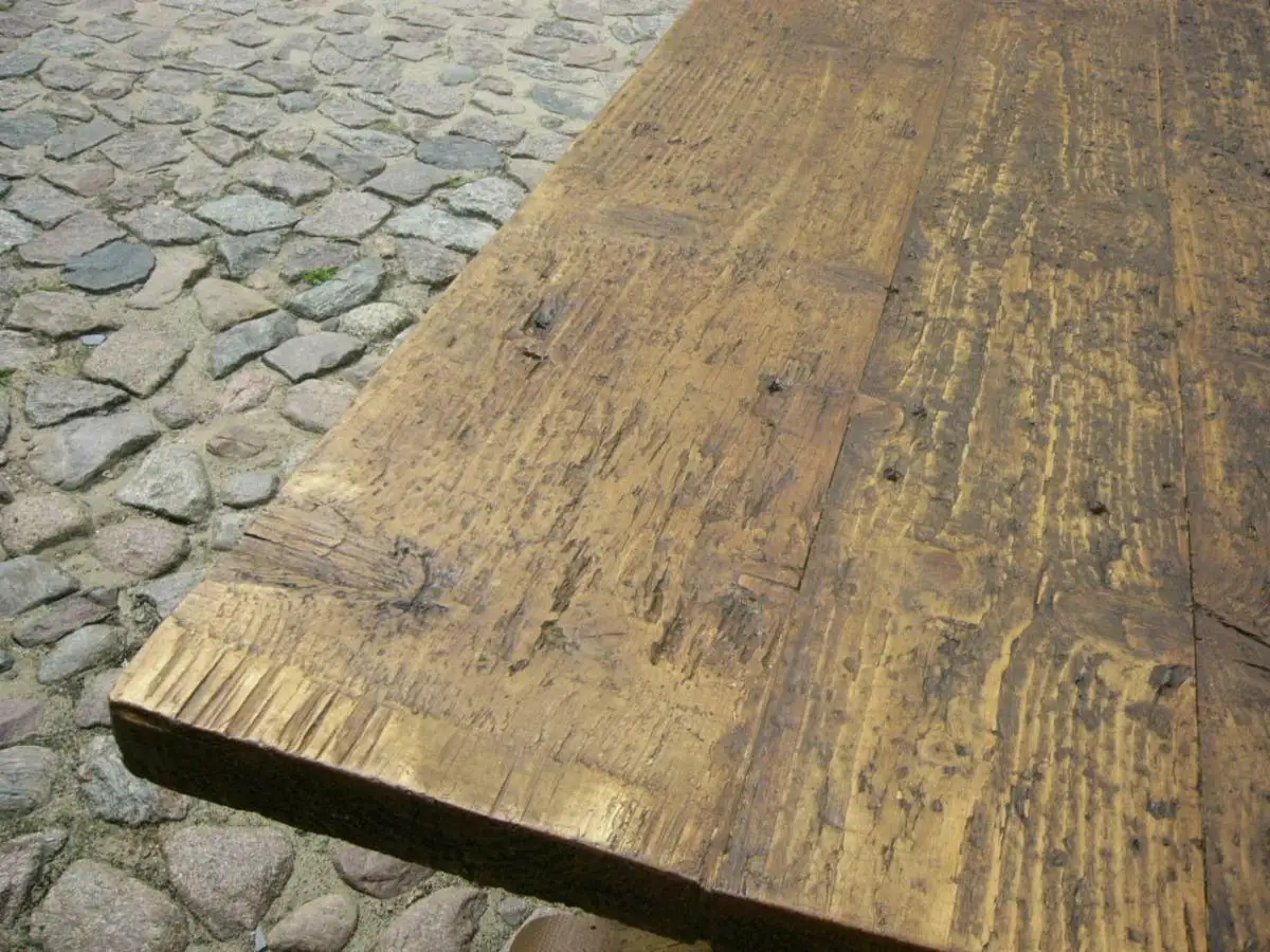 Tisch Klostertisch antik sehr selten Weichholz lang restauriert um 1850 Jhd. 5