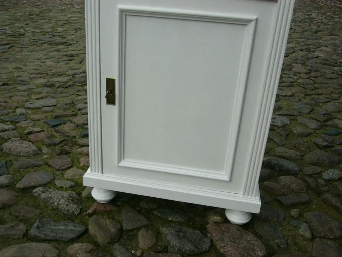 Eckvitrine weiß im Landhaus Stil klasse Maß 4