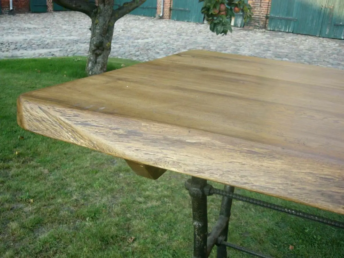 Tisch Eiche antik aus alter Schmiede Industrie Design um 1900 Jhd. 1