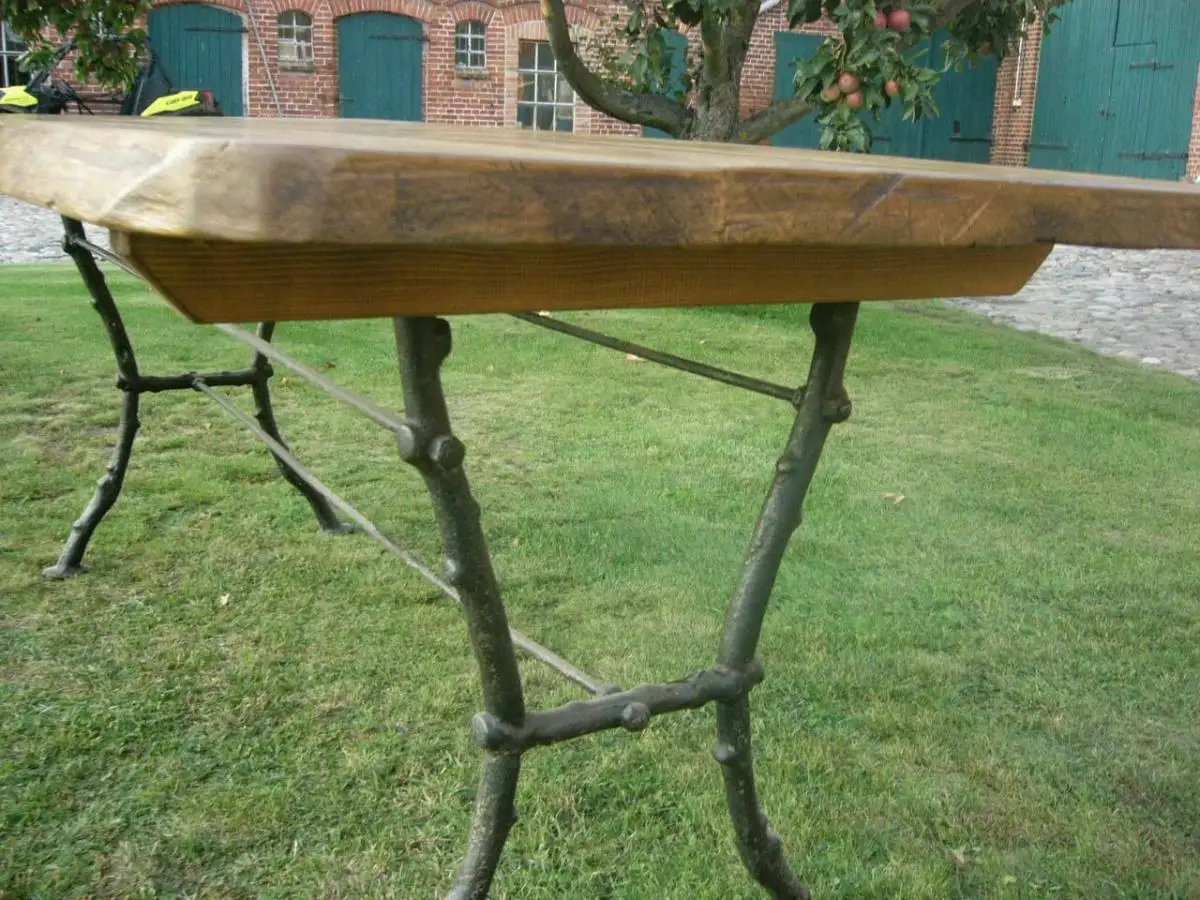 Tisch Eiche antik aus alter Schmiede Industrie Design um 1900 Jhd. 6