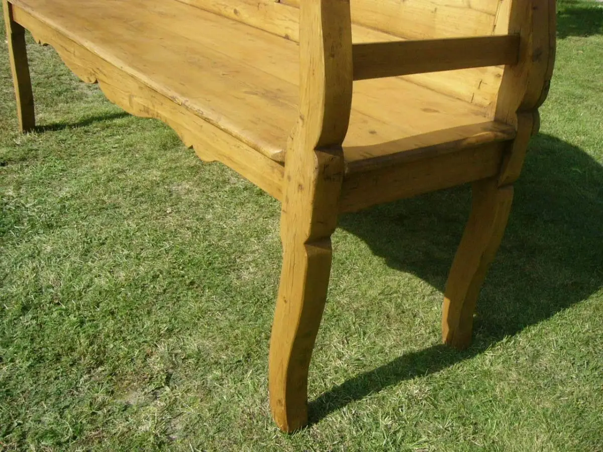 Bank Biedermeier Sitzbank restauriert Weichholz um 1860 Jhd. 11