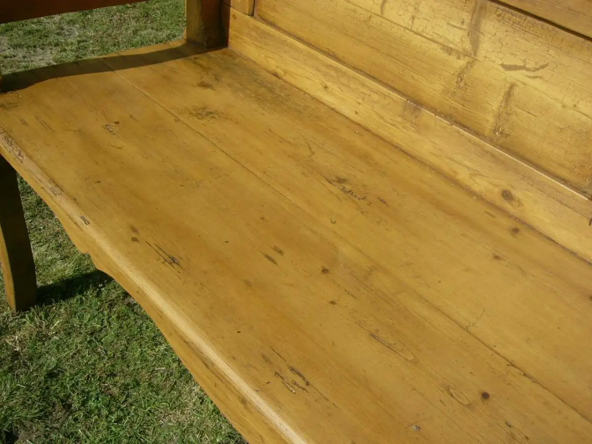 Bank Biedermeier Sitzbank restauriert Weichholz um 1860 Jhd. 2