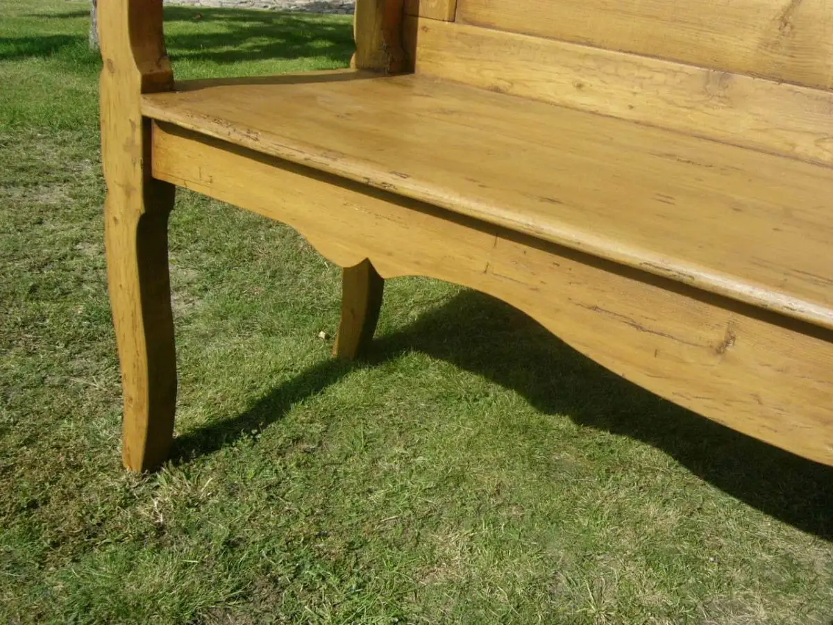 Bank Biedermeier Sitzbank restauriert Weichholz um 1860 Jhd. 4