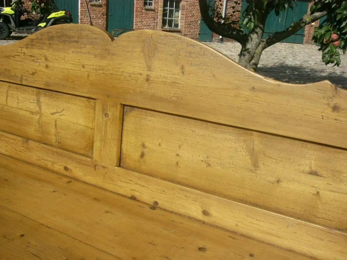 Bank Biedermeier Sitzbank restauriert Weichholz um 1860 Jhd. 5