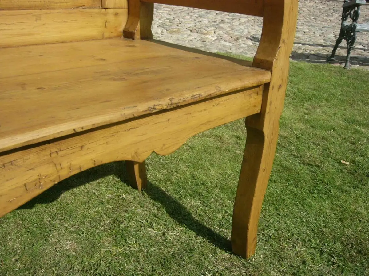 Bank Biedermeier Sitzbank restauriert Weichholz um 1860 Jhd. 9