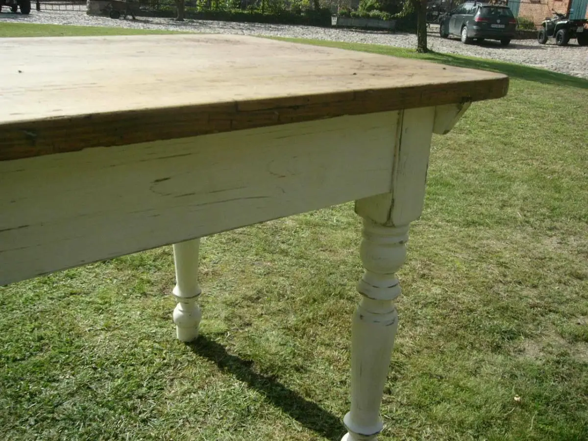 Tisch Gründerzeit Esstisch im Shabby Chic Look um 1900 Jhd. 10